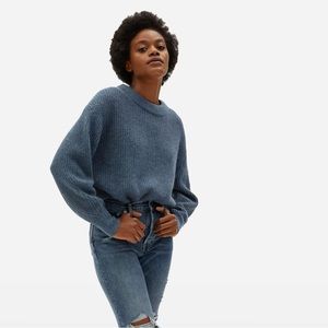 Everlane Alpaca Crew - Heathered Fern XS